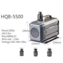 외부여과기 걸이식 미니어항 수족관용품 SUNSUN HQB 워터 펌프 잉어 물고기 연못 풍경 배수 탱크 수족관 잠, 08 HQB-5500_02 AU adapter plug