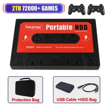 TSINGO-2T 휴대용 HDD Batocera 72000 + 게임 80 + 에뮬레이터 플러그 앤 플레이 PS3/PS2/PS1/WII/WII/SS/N64/SNES 슈퍼 콘솔/pc용, 04 2TB with controller