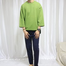 대단한놈 7col 데일리 무지 7부 티셔츠 반팔