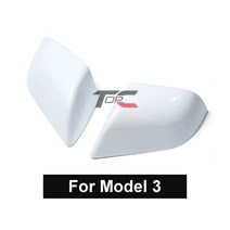 테슬라 모델 3 Y 2016 2020 자동 사이드 후면보기 미러 커버 쉘 캡 하우징 교체 2 개/대, 07 Model 3 White, 07 Model 3 White