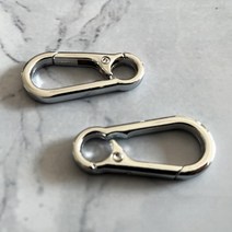 KAY&JAY 고강도 스텐비너(링비너) 강철비너 디고리 붕어고리 캠핑 연결버클 보안 잠금 자동차열쇠고리 등산, 실버크롬, 1개