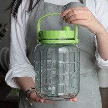 매실청 유리병 과실주 복분자주 용기 오디주 담는통, 숨쉬는 효소병, 8L(색상랜덤)