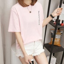 이노뱅크 ZHA159 스마일자수 데일리 라운드 반팔 티셔츠