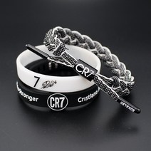 축구유니폼 C로메시 Neymar 전 스타 레알 마드리드 바르셀로나 팔찌 실리콘 생일 손목 띠 꼬임 야광 2319211012, 야광 블랙 C뤄 위빙 라탄 3개 룩