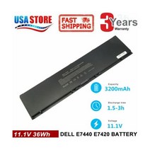 델 노트북 배터리 Dell Latitude 14 7000 E7440 E7450 E7420 T19VW 3RNFD 36Wh용 PFXCR 34GKR