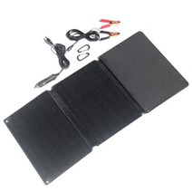 휴대용소형 태양열발전기 캠핑 40w 충전기 접이식 전지 패널 5v usb amp18v dc 듀얼 출력 충전기 전화 노트북 태블릿, 협력사, 검은 색