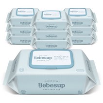 베베숲 센시티브 엠보싱 유아물티슈 휴대캡형, 40팩, 80매