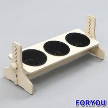 ForU481 반려동물 힐링타임 원목식탁 3구 도자기 블랙 식기 고양이밥그릇, 상세페이지 참조