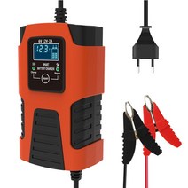 12v충전기 자동차 Motorcyle 배터리 충전기 6V/12V 2A 다중 보호 지능형 펄스 수리 3 단계 자동 충전, 01 Red EU Plug