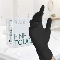 파인터치 블랙 니트릴 장갑 L, 100개입, 1개, 대(L)