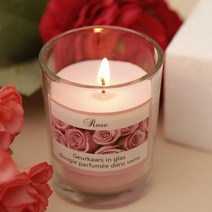 양키캔들 천연 에센셜 오일 간장 왁스 아로마 테라피 양초 수제 향초 유리 양초 홈 장식, 분홍색