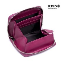 동전 지갑 코인 지퍼 파우치 키 홀더 일본식 가죽 rfid 도난 방지 브러시 남성과