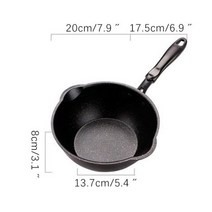 인덕션가마솥 5분 누룽지 압력 무쇠 1인용 20Cm Maifan 돌 프라이팬 붙지 않는 알루미늄 웍 일본 가정용 인덕션 쿠커 가스 스토브 팬케이크 팬 주방용, 인덕션가마솥 20CM black