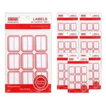 블루마토 사각 라벨4 견출지 9p x 10매, 빨강, 8개
