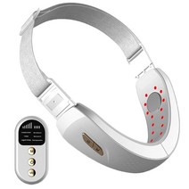 얼굴비대칭교정 전기 V 페이스 리프팅 머신 더블 턱 제거 스킨 리프팅 장치 진동 LED, 하얀