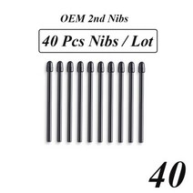 10 / 20 30 40 50 Pcs/Lot 표준 검은 펜촉 Wacom Pro 펜 2 Intuos Pro 3 4 Cintiq 16 22 모바일 스튜디오 프로, 40 Pcs Nibs