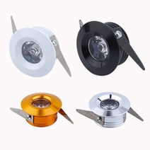 직부조명 LED 스포트 라이트 미니 Led 천장 조명 1 와트 3 임베디드 램프 전구 캐비닛 카운터 쇼케이스 AC8, 04 3W DC12V_04 Glod body, 01 Warm white 3000K