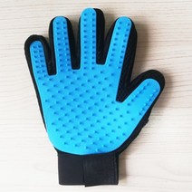 실리콘 개 애완 동물 미용 장갑 고양이 브러시 빗 Deshedding 머리 장갑 개 목욕 청소 용품 동물 빗, 오른손, 하늘색 오른손