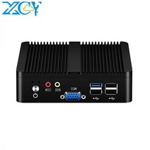 미니 PC 소형 mini 컴퓨터 XCY팬리스 Pc 인텔 셀러론 J1900 J2900 윈도우즈 10 7 리눅스 씬 클라이언트 미니pc Pfsense 마이크로 2 Lan 포트 데스크탑, 02 4G RAM 64G SSD WIFI, N2830 2LAN, 01 N2830 2LAN