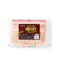 베스트식품 아워홈 참나무로 훈연한 베이컨 슬라이스 1개 1kg -, 단품