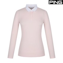 핑 핑(PING) 골프웨어 봄 핑크 여성 카라 배색 긴팔 티셔츠 122B1TO951_PK