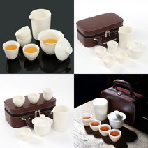 다도세트 여행용다기세트 휴대용 차도구세트 4인