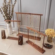원목 목걸이 팔찌 거치대 정리대 악세사리 걸이 진열대 보관함, 중2, 브라운