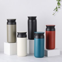 트래블 텀블러 350ml 레이저 각인 주문제작 DD-10032, 카키(각인)