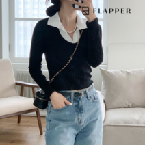 플래퍼 FLAPPER 레이어셔츠니트_FB3SKN032A