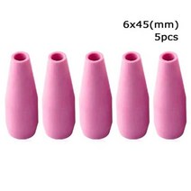 5 개 핑크 도구 부품 용접기 어셈블리 용접 액세서리 세라믹 노즐 아르곤 아크 TIG QQ150A1 도자기 입, 5pcs for QQ150A-1+6x45mm