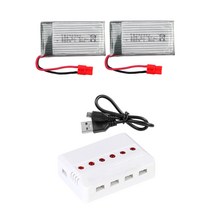 SYMA X14W 드론배터리 드론부품 모터모음, 08. (X14W) 500mah2개+6in1충전