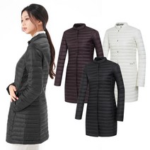 콜핑 베샴 여 KPJ6681W 하프넥 시어링 누빔 여자 겨울 경량 롱패딩 자켓