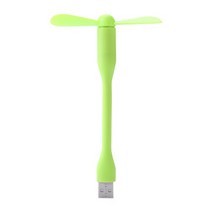 10 PCS 유연 미니 USB 팬 저전력 Bendable 휴 보조베터리 노트북/충전기 여름 쿨러 가제트, 03 Green_02 2 PCS