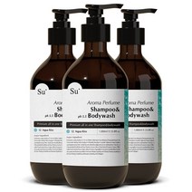 수오가닉 퍼퓸 샴푸워시 아쿠아키스 1000ml 3개