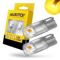 AUXITO-360 도 조명 Canbus T10 램프 W5W LED 전구 196 3030SMD 자동차 주차 위치 사이드 마커 자동 인테리어 조명 2 개, YELLOW
