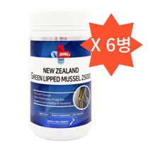 사은품+뉴질랜드 SPH 초록홍합 초록입홍합 오일25000mg 300캡슐 1병, 300캡슐 6병