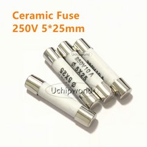 세라믹 퓨즈 5x25mm 250V RO55 500mA 0.5A 1A 2A 3A 4A 5A 6A 8A, 10 5A_01 RO55 5x25mm 250V
