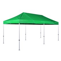 국산 캐노피천막 3MX6M 스틸 알미늄, 캐노피천막 3M×6M / 알미늄(34mm), 흰색+녹색