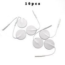 발 마사지 10Pcs 재사용 할 수있는 십 십대를위한 둥근 전극 패드 Acupunctu 단위 2mm 플러그 슬리밍 전기 바디 패치 릴렉스, 10pcsminiRound shape