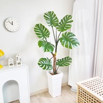 더알로하 조화 인조나무 야자수나무 아레카야자 극락조 몬스테라 고무나무 올리브나무 바나나나무 드라세나 라탄화분 이태리화분, 몬스테라140cm