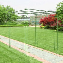 식물지지대 사각 전원주택 넝쿨 파이프 조립식, 직경20/  2.1m x 2.1mx 2.1m