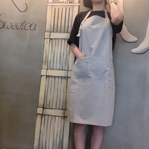 사랑스러운 카페 꽃꽂이 화가 주방 외출 꽃무늬 앞치마 6가지, 심플 그레이