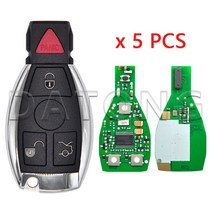 자동 차키 복사 스마트키 폴딩키 원격시동 디스플레이키 대동 세계 5 개/몫 자동차 원격 제어 키 메르세데, 01 3 Plus 1 Button_01 315MHz