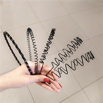 오마남 남자 헤어밴드 철 물결 쇠 스프링 남자머리띠
