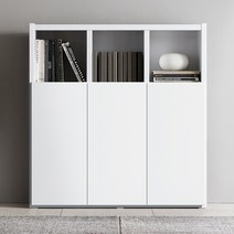 아씨방가구 심플 36T 1200 3단 도어형 책장, 메이플