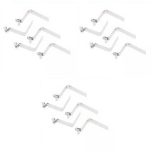 15개의 단일 핀 튜브 클립, 은, 스프링 스틸