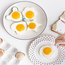 계란 후라이 틀 달걀 모양틀 도시락 꾸미기 스텐, 3후라이틀-원형