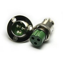 항공잭 20MM 날개타입 K-20-3핀 플러그 국내생산 원형커넥터 써큘러커넥터, 01_케이블