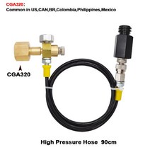 탄산수제조기 실린더 가스충전 소다 클럽 메이커 Sodastream 탄산 음료 물 CO2 호스 90cm 어댑터 Tr214 대, 02 USCGA320