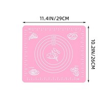 대형 실리콘 매트 주방 반죽 베이킹 요리 케이크 과자 들러붙지 않는 롤링 패드 도구 시트 액세서리, [02] Pink 29X26cm